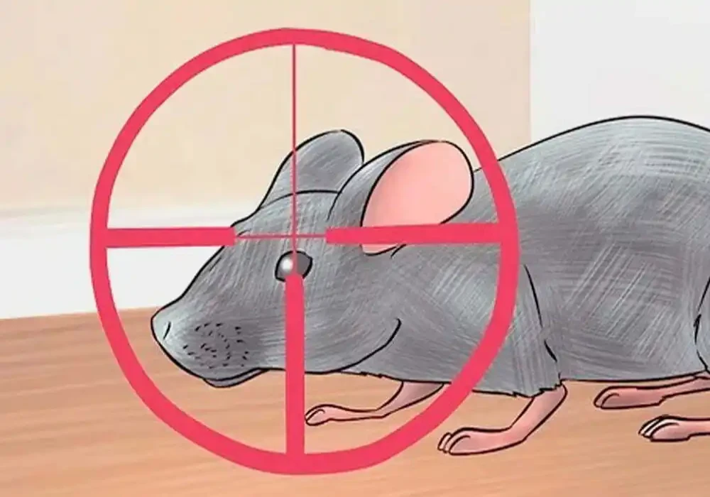 apuntando para deshacerse de ratón