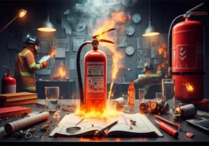 extintor listo para apagar incendio en oficina de trabajo (1)