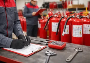 Dónde instalar extintores portátiles sobre ruedas